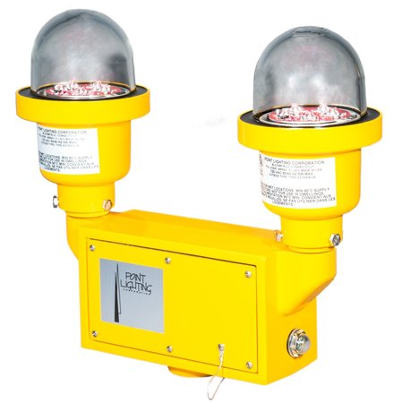 POINT LIGHTING FAA L-810 Double Obstruction Light with Photocontrol AC POL-21006-1F-R-34B-D2.2-P